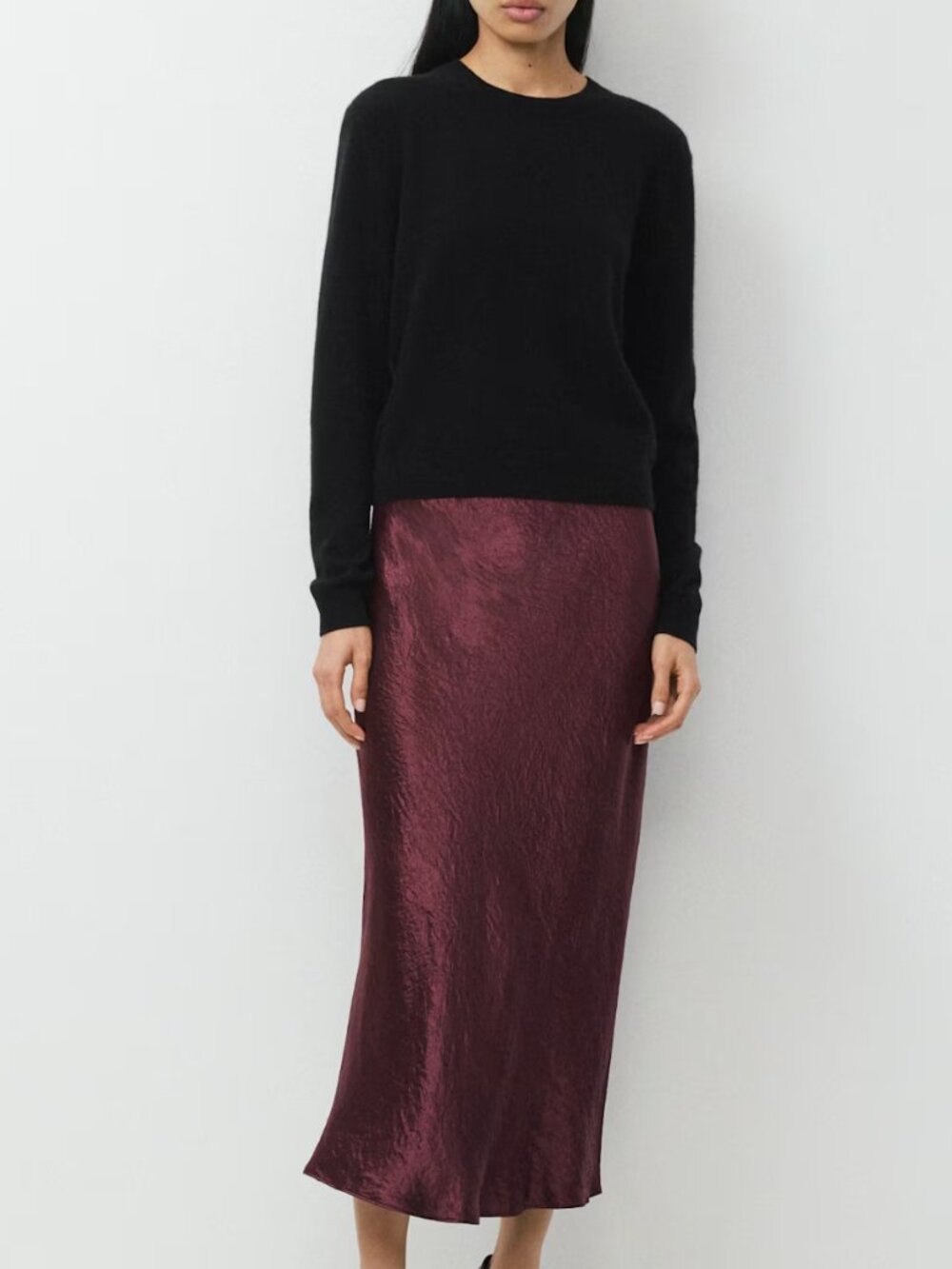 Aritzia Babaton  Slip Satin Maxi Skirt